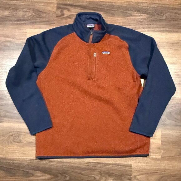 Patagonia Better Sweater 1/4 Zip Jacket Mens XL Two Tone Knit Fleece - Picture 1 of 6